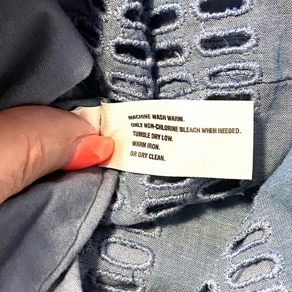 Gap eyelet Chambray mini skirt NWT 12 432 - Picture 6 of 7